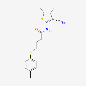 N-(3-cyano-4,5-dimethylthiophen-2-yl)-4-(p-tolylthio)butanamide