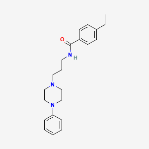 molecular formula C22H29N3O B2540864 4-ethyl-N-(3-(4-phenylpiperazin-1-yl)propyl)benzamide CAS No. 1049373-67-2
