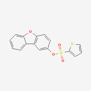 molecular formula C16H10O4S2 B2540865 Dibenzofuran-2-yl thiophene-2-sulfonate CAS No. 670258-90-9
