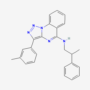 molecular formula C25H23N5 B2540883 3-(3-甲基苯基)-N-(2-苯基丙基)[1,2,3]三唑并[1,5-a]喹唑啉-5-胺 CAS No. 866845-68-3
