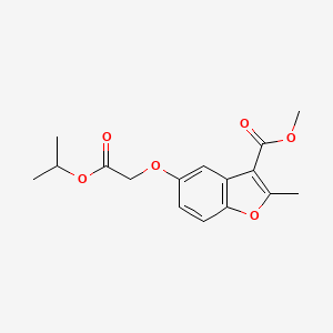 molecular formula C16H18O6 B2540884 Methyl 2-methyl-5-[2-oxo-2-(propan-2-yloxy)ethoxy]-1-benzofuran-3-carboxylate CAS No. 383891-82-5
