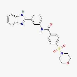 molecular formula C24H22N4O4S B2540890 N-(3-(1H-benzo[d]imidazol-2-yl)phenyl)-4-(morpholinosulfonyl)benzamide CAS No. 361173-00-4