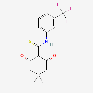 4,4-dimethyl-2,6-dioxo-N-[3-(trifluoromethyl)phenyl]cyclohexane-1-carbothioamide