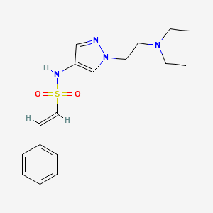 molecular formula C17H24N4O2S B2540895 (E)-N-[1-[2-(diethylamino)ethyl]pyrazol-4-yl]-2-phenylethenesulfonamide CAS No. 1356782-02-9