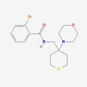 2-Bromo-N-[(4-morpholin-4-ylthian-4-yl)methyl]benzamide