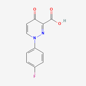 molecular formula C11H7FN2O3 B2540905 1-(4-氟苯基)-4-氧代-1,4-二氢吡咯嗪-3-甲酸 CAS No. 874401-03-3