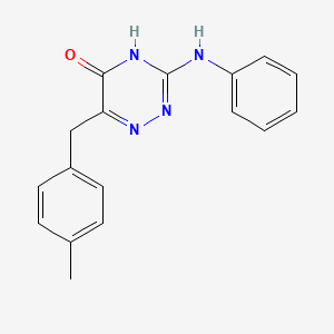 molecular formula C17H16N4O B2540908 6-(4-甲基苄基)-3-(苯胺基)-1,2,4-三嗪-5(4H)-酮 CAS No. 118779-03-6