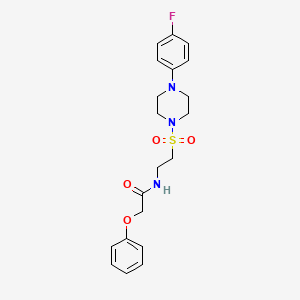 molecular formula C20H24FN3O4S B2540912 N-(2-((4-(4-fluorophenyl)piperazin-1-yl)sulfonyl)ethyl)-2-phenoxyacetamide CAS No. 897618-81-4