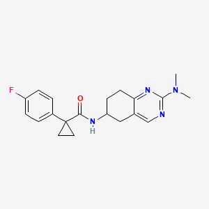 molecular formula C20H23FN4O B2540915 N-[2-(二甲氨基)-5,6,7,8-四氢喹唑啉-6-基]-1-(4-氟苯基)环丙烷-1-甲酰胺 CAS No. 2097913-43-2