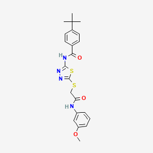 4-(tert-butyl)-N-(5-((2-((3-methoxyphenyl)amino)-2-oxoethyl)thio)-1,3,4-thiadiazol-2-yl)benzamide