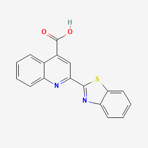 molecular formula C17H10N2O2S B2540919 2-(1,3-Benzothiazol-2-yl)quinoline-4-carboxylic acid CAS No. 64873-84-3