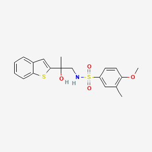 N-(2-(benzo[b]thiophen-2-yl)-2-hydroxypropyl)-4-methoxy-3-methylbenzenesulfonamide