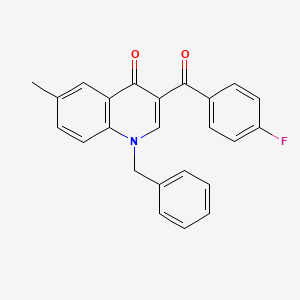 molecular formula C24H18FNO2 B2540924 1-Benzyl-3-(4-fluorobenzoyl)-6-methyl-1,4-dihydroquinolin-4-one CAS No. 904450-51-7