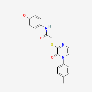 molecular formula C20H19N3O3S B2540926 N-(4-methoxyphenyl)-2-((3-oxo-4-(p-tolyl)-3,4-dihydropyrazin-2-yl)thio)acetamide CAS No. 941888-17-1