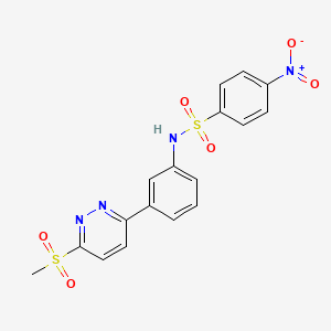 N-(3-(6-(methylsulfonyl)pyridazin-3-yl)phenyl)-4-nitrobenzenesulfonamide