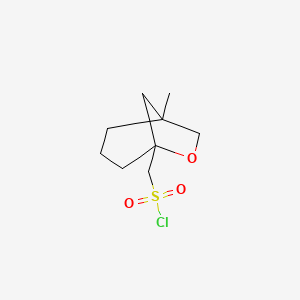 molecular formula C9H15ClO3S B2540930 (1-Methyl-6-oxabicyclo[3.2.1]octan-5-yl)methanesulfonyl chloride CAS No. 2248400-47-5