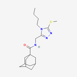 N-[(4-butyl-5-methylsulfanyl-1,2,4-triazol-3-yl)methyl]adamantane-1-carboxamide