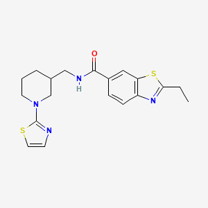 molecular formula C19H22N4OS2 B2540936 2-ethyl-N-((1-(thiazol-2-yl)piperidin-3-yl)methyl)benzo[d]thiazole-6-carboxamide CAS No. 1704528-13-1