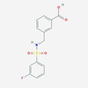 3-[[(3-Fluorophenyl)sulfonylamino]methyl]benzoic acid