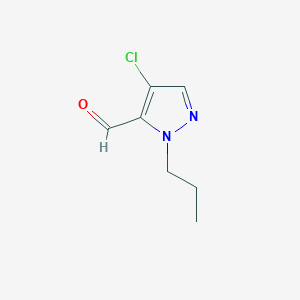 molecular formula C7H9ClN2O B2540939 4-Chloro-1-propyl-1H-pyrazole-5-carbaldehyde CAS No. 1601956-81-3