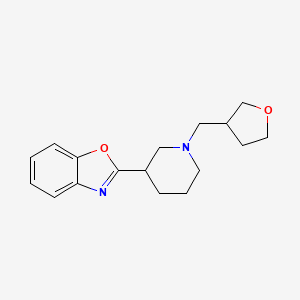 molecular formula C17H22N2O2 B2540948 2-[1-(Oxolan-3-ylmethyl)piperidin-3-yl]-1,3-benzoxazole CAS No. 1794160-44-3
