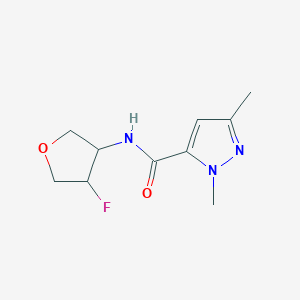 molecular formula C10H14FN3O2 B2540950 N-(4-氟氧杂环-3-基)-1,3-二甲基-1H-吡唑-5-甲酰胺 CAS No. 2199751-97-6