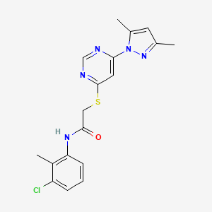 N-(3-chloro-2-methylphenyl)-2-((6-(3,5-dimethyl-1H-pyrazol-1-yl)pyrimidin-4-yl)thio)acetamide