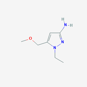 molecular formula C7H13N3O B2540957 1-ethyl-5-(methoxymethyl)-1H-pyrazol-3-amine CAS No. 1855937-10-8