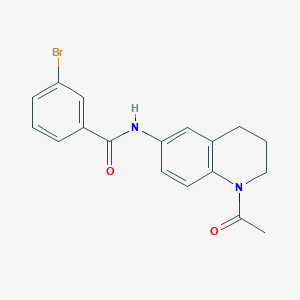 molecular formula C18H17BrN2O2 B2540959 N-(1-acetyl-1,2,3,4-tetrahydroquinolin-6-yl)-3-bromobenzamide CAS No. 946367-11-9