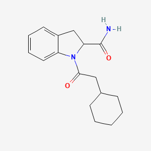 1-(2-Cyclohexylacetyl)indoline-2-carboxamide