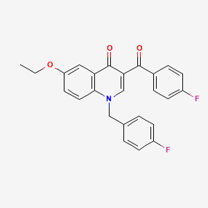 6-Ethoxy-3-(4-fluorobenzoyl)-1-[(4-fluorophenyl)methyl]quinolin-4-one
