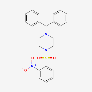 molecular formula C23H23N3O4S B2540966 1-Benzhydryl-4-((2-nitrophenyl)sulfonyl)piperazine CAS No. 325812-48-4