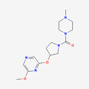 (3-((6-Methoxypyrazin-2-yl)oxy)pyrrolidin-1-yl)(4-methylpiperazin-1-yl)methanone