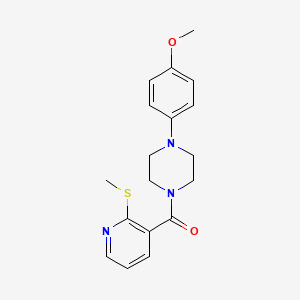 molecular formula C18H21N3O2S B2540987 1-(4-Methoxyphenyl)-4-[2-(methylsulfanyl)pyridine-3-carbonyl]piperazine CAS No. 771515-25-4