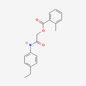 molecular formula C18H19NO3 B2540988 [2-(4-Ethylanilino)-2-oxoethyl] 2-methylbenzoate CAS No. 387369-25-7