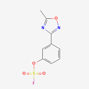 molecular formula C9H7FN2O4S B2540994 3-(3-Fluorosulfonyloxyphenyl)-5-methyl-1,2,4-oxadiazole CAS No. 2411254-37-8
