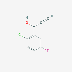 molecular formula C9H6ClFO B2540996 1-(2-Chloro-5-fluorophenyl)prop-2-yn-1-ol CAS No. 1871759-22-6