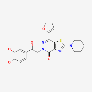 5-(2-(3,4-dimethoxyphenyl)-2-oxoethyl)-7-(furan-2-yl)-2-(piperidin-1-yl)thiazolo[4,5-d]pyridazin-4(5H)-one