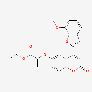 ethyl 2-{[4-(7-methoxy-1-benzofuran-2-yl)-2-oxo-2H-chromen-6-yl]oxy}propanoate