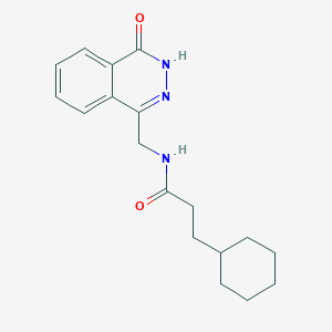 3-cyclohexyl-N-[(4-oxo-3H-phthalazin-1-yl)methyl]propanamide