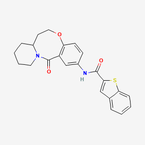 N-(13-oxo-6,7,7a,8,9,10,11,13-octahydrobenzo[b]pyrido[1,2-e][1,5]oxazocin-2-yl)benzo[b]thiophene-2-carboxamide