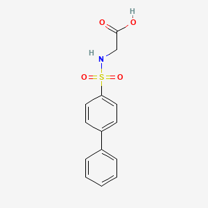 molecular formula C14H13NO4S B2541009 (Biphenyl-4-sulfonylamino)-acetic acid CAS No. 107491-28-1