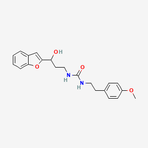 molecular formula C21H24N2O4 B2541011 1-(3-(苯并呋喃-2-基)-3-羟基丙基)-3-(4-甲氧基苯乙基)脲 CAS No. 1448027-63-1