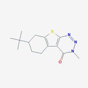 molecular formula C14H19N3OS B254102 7-tert-butyl-3-methyl-5,6,7,8-tetrahydro[1]benzothieno[2,3-d][1,2,3]triazin-4(3H)-one 
