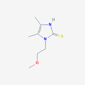 molecular formula C8H14N2OS B2541031 1-(2-méthoxyéthyl)-4,5-diméthyl-1H-imidazole-2-thiol CAS No. 929975-77-9