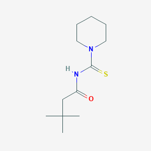 molecular formula C12H22N2OS B254104 3,3-dimethyl-N-(1-piperidinylcarbothioyl)butanamide 