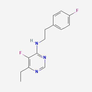 6-Ethyl-5-fluoro-N-[2-(4-fluorophenyl)ethyl]pyrimidin-4-amine