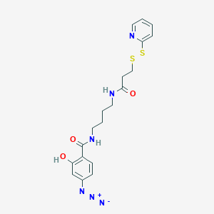 molecular formula C19H22N6O3S2 B2541053 N-[4-(4-Azidosalicylamido)butyl]3-(2'-pyridyldithio)propionamide CAS No. 147492-84-0