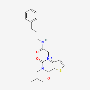 2-[3-(2-methylpropyl)-2,4-dioxo-1H,2H,3H,4H-thieno[3,2-d]pyrimidin-1-yl]-N-(3-phenylpropyl)acetamide