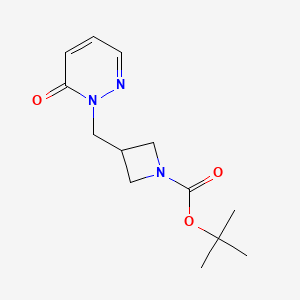 molecular formula C13H19N3O3 B2541065 Tert-butyl 3-[(6-oxopyridazin-1-yl)methyl]azetidine-1-carboxylate CAS No. 2380043-30-9